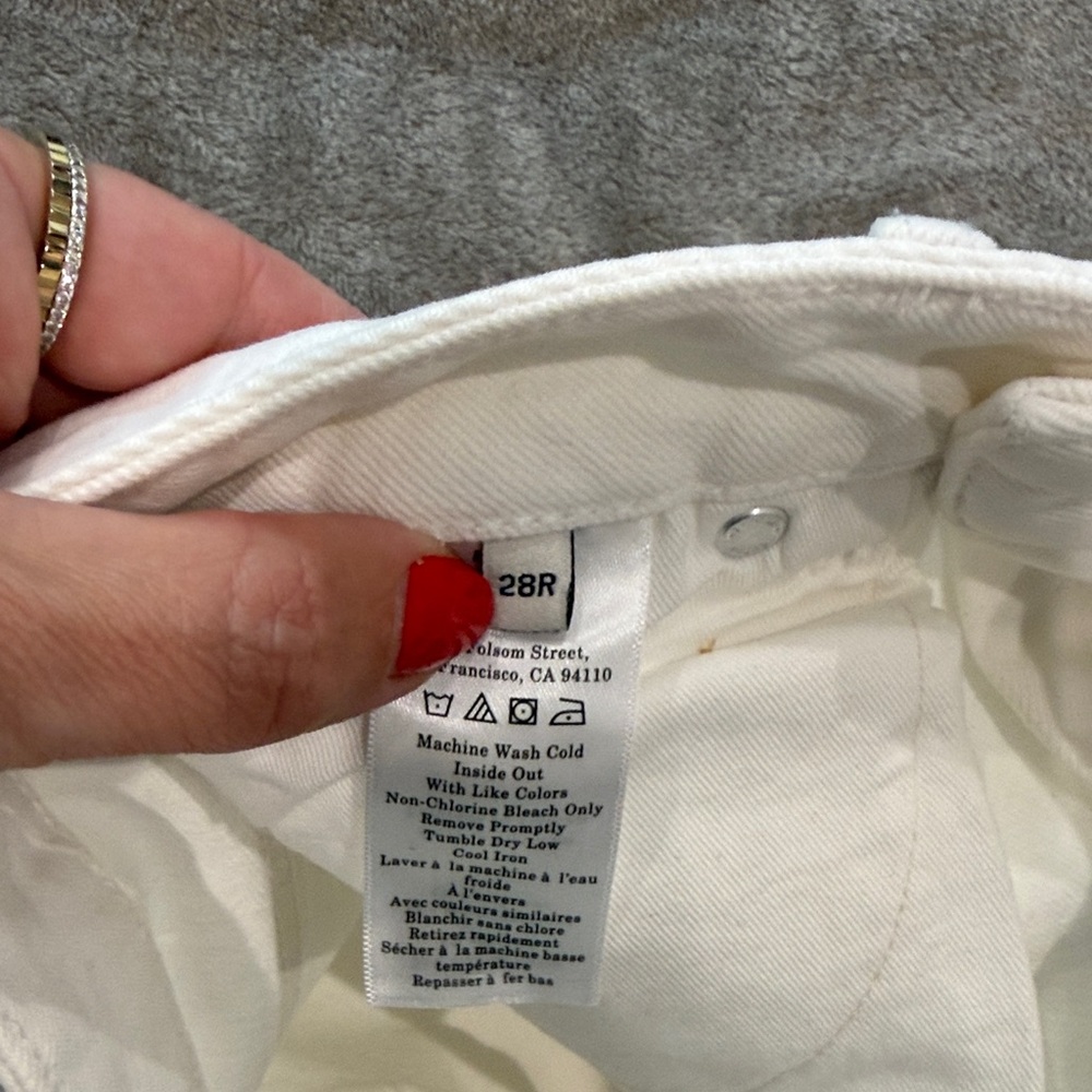 Everlane The A-Line Denim Short | White - Picture 8 of 8